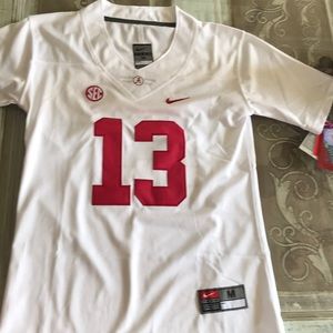 Alabama Crimson Tide White Nike #13 Jersey Wom-Ned